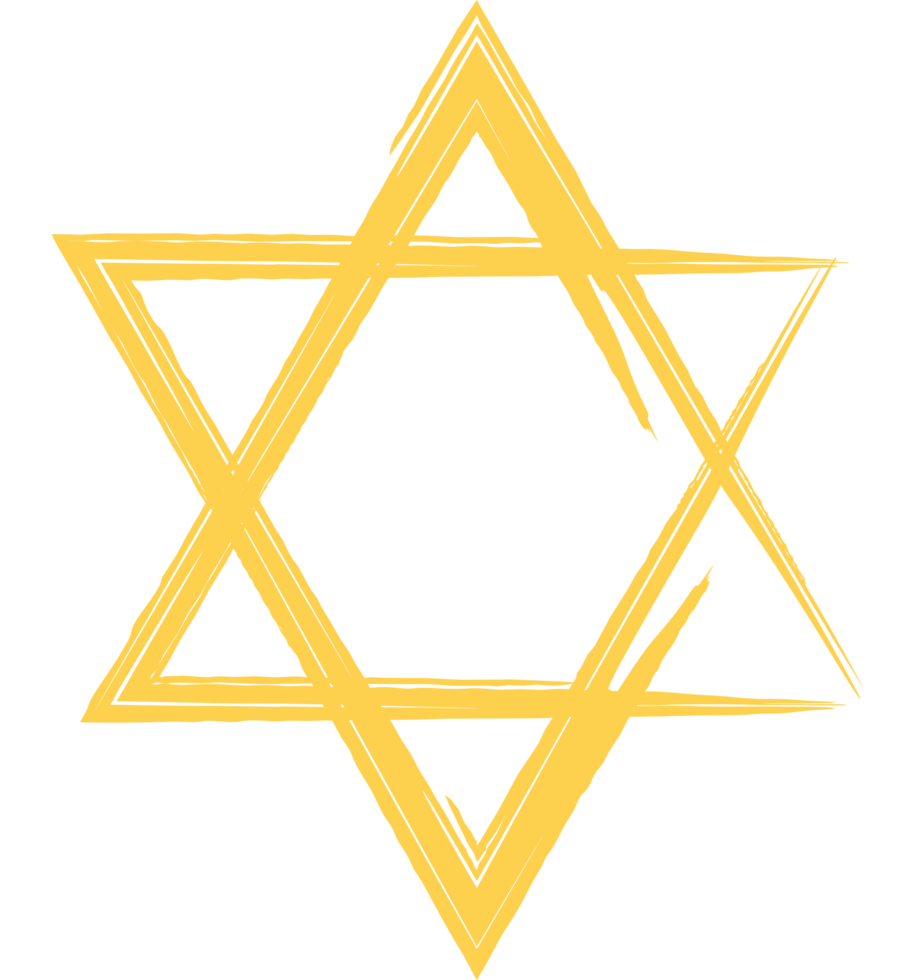 brush strokes yellow david star png