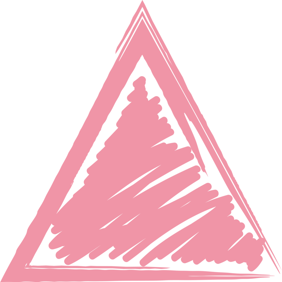 pink triangle brush stroke geometric shape png
