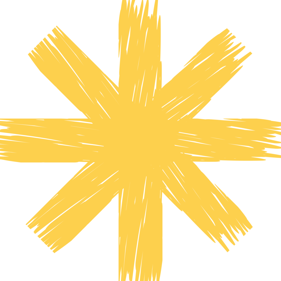 yellow asterisk geometric shape png