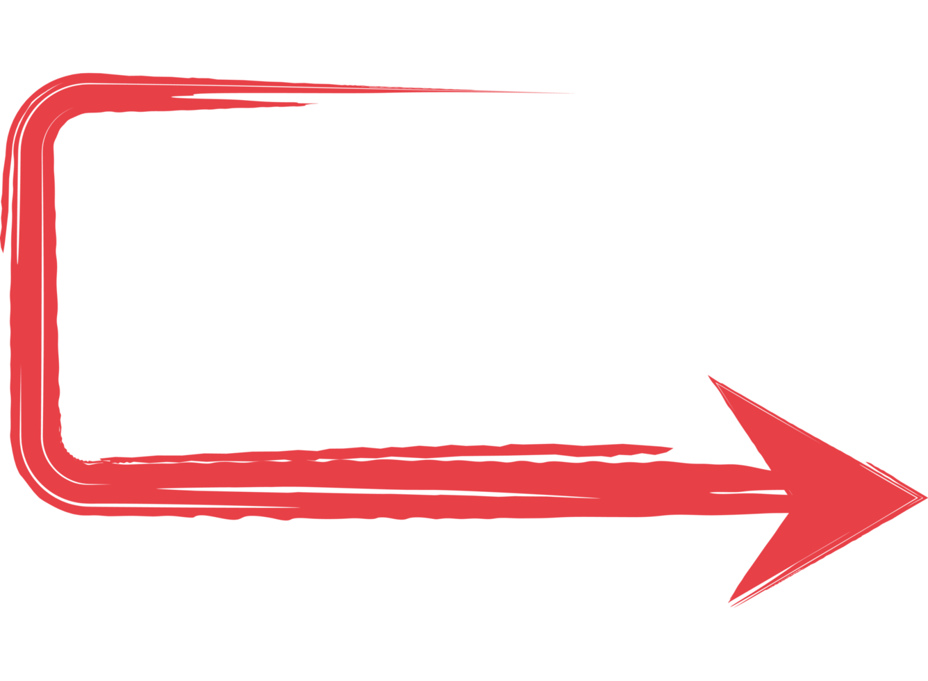 red arrow brush stroke png