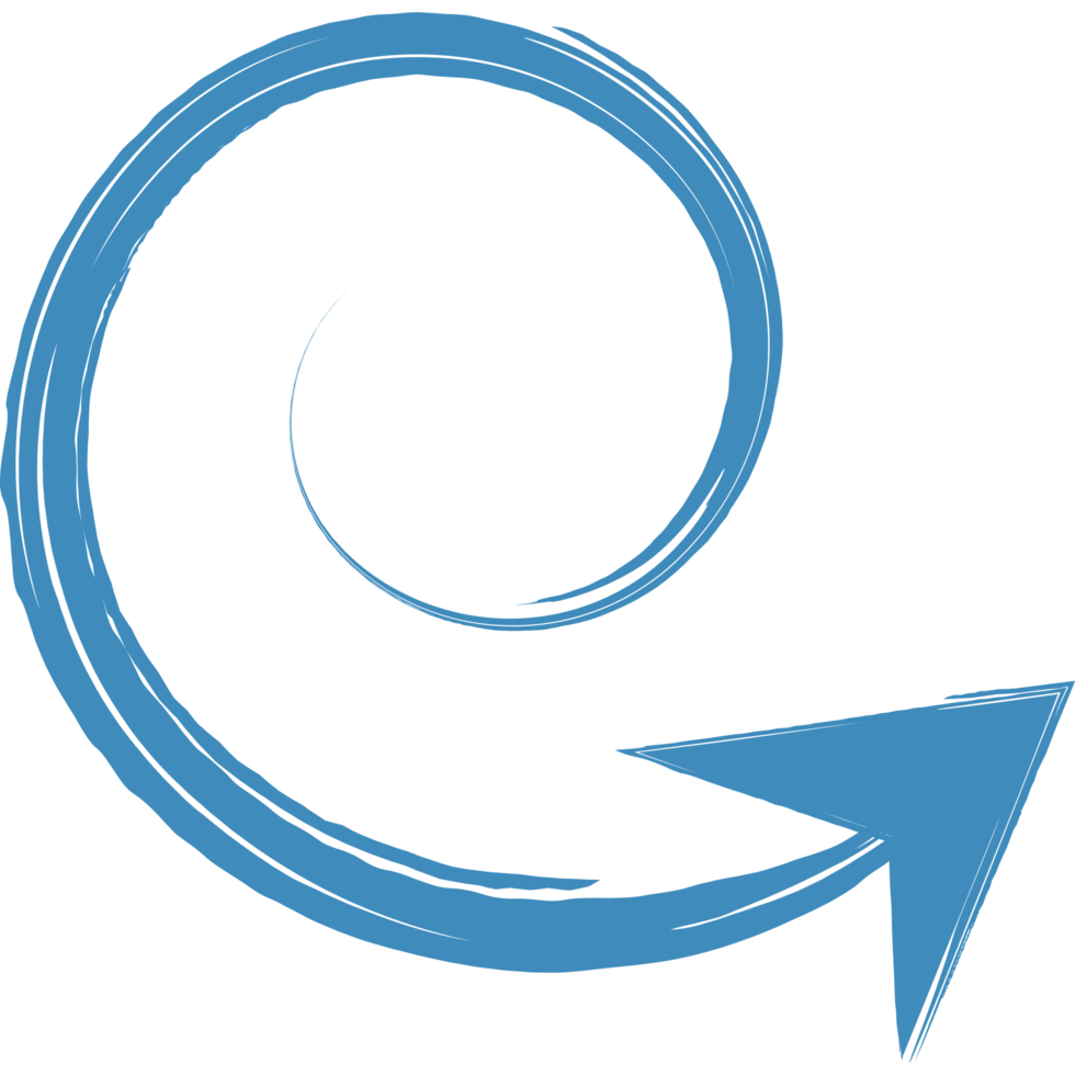 blue curve arrow geometric shape png
