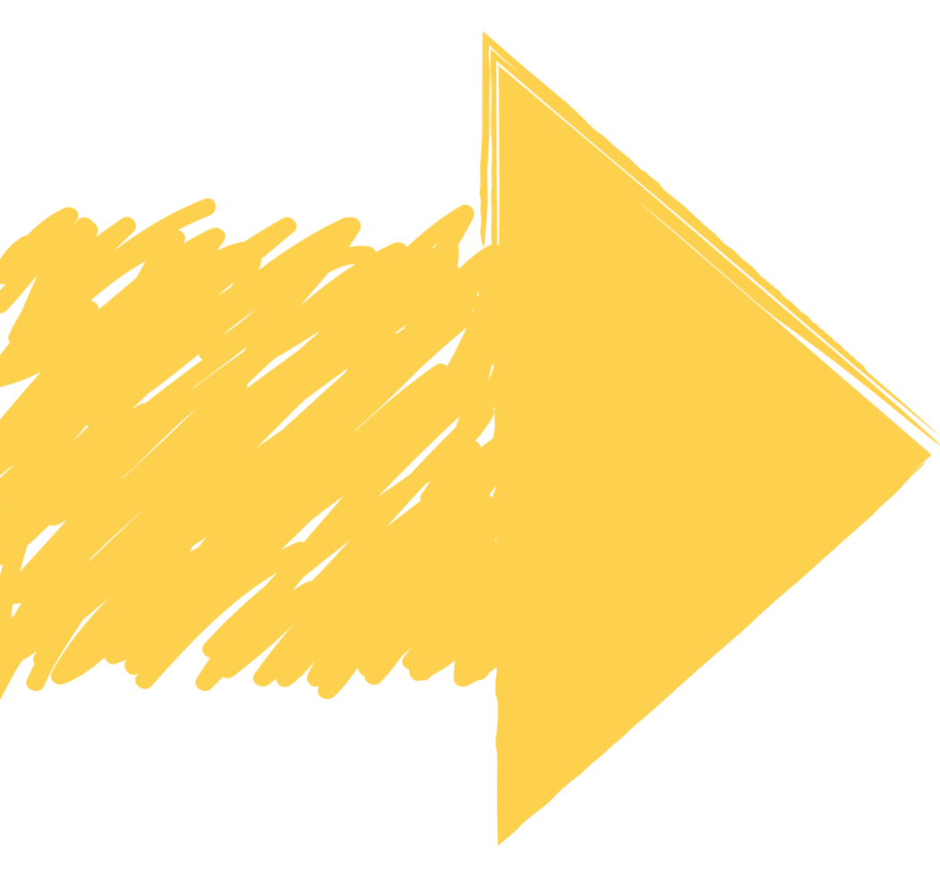 yellow arrow geometric shape painted png