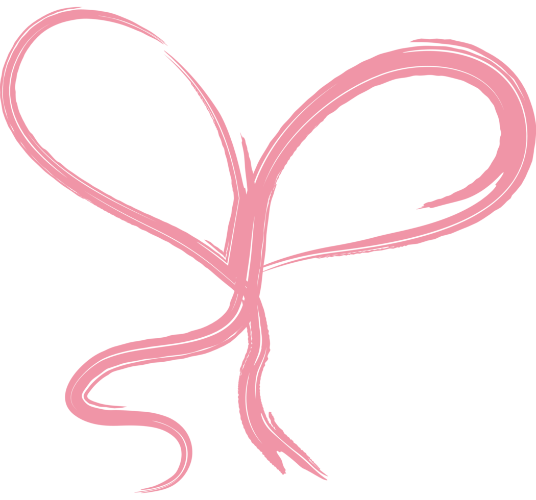 pink bow geometric shape painted png