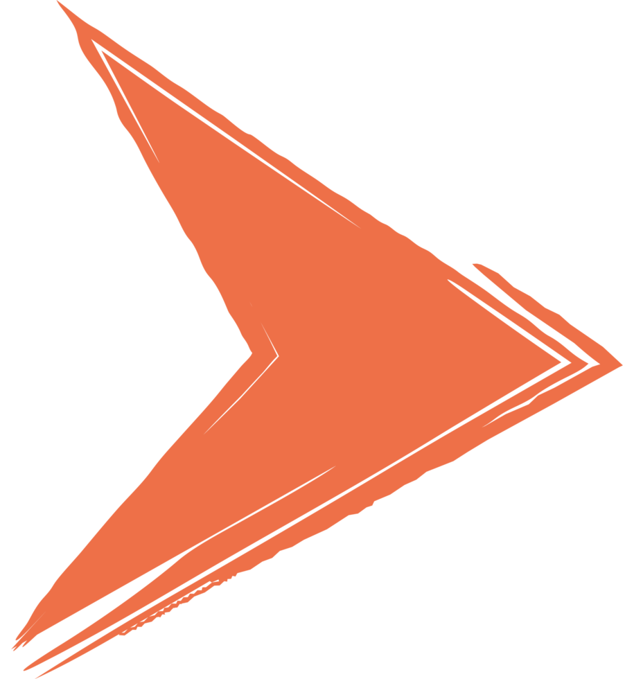 painted arrow geometric shape png