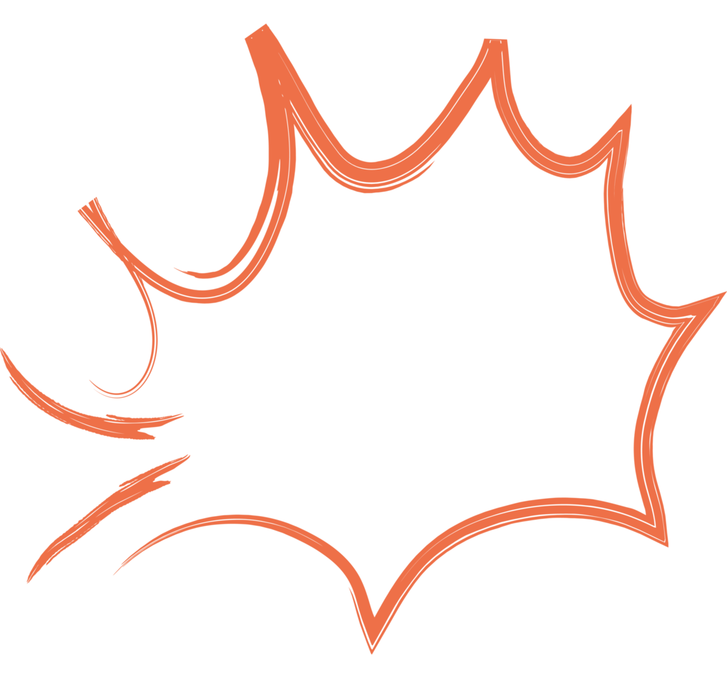 cartoon explosion brush stroke png
