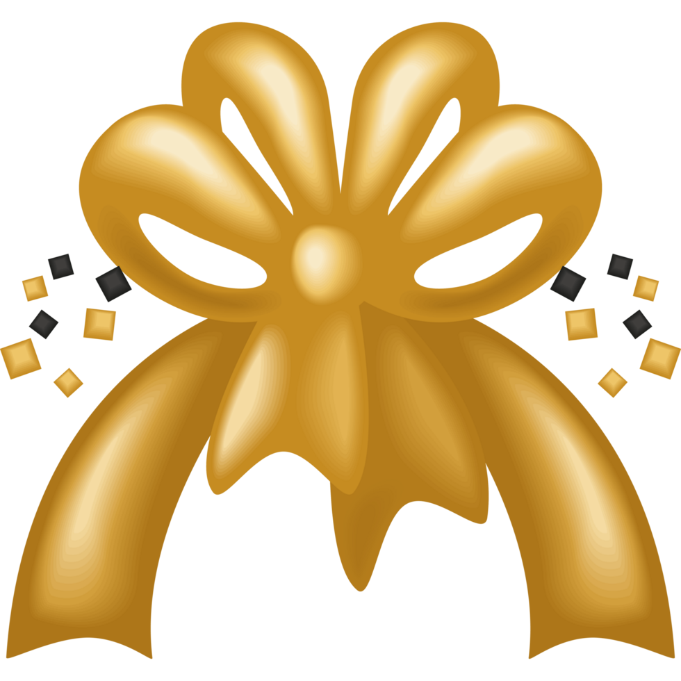 black and gold birthday bow ribbon png