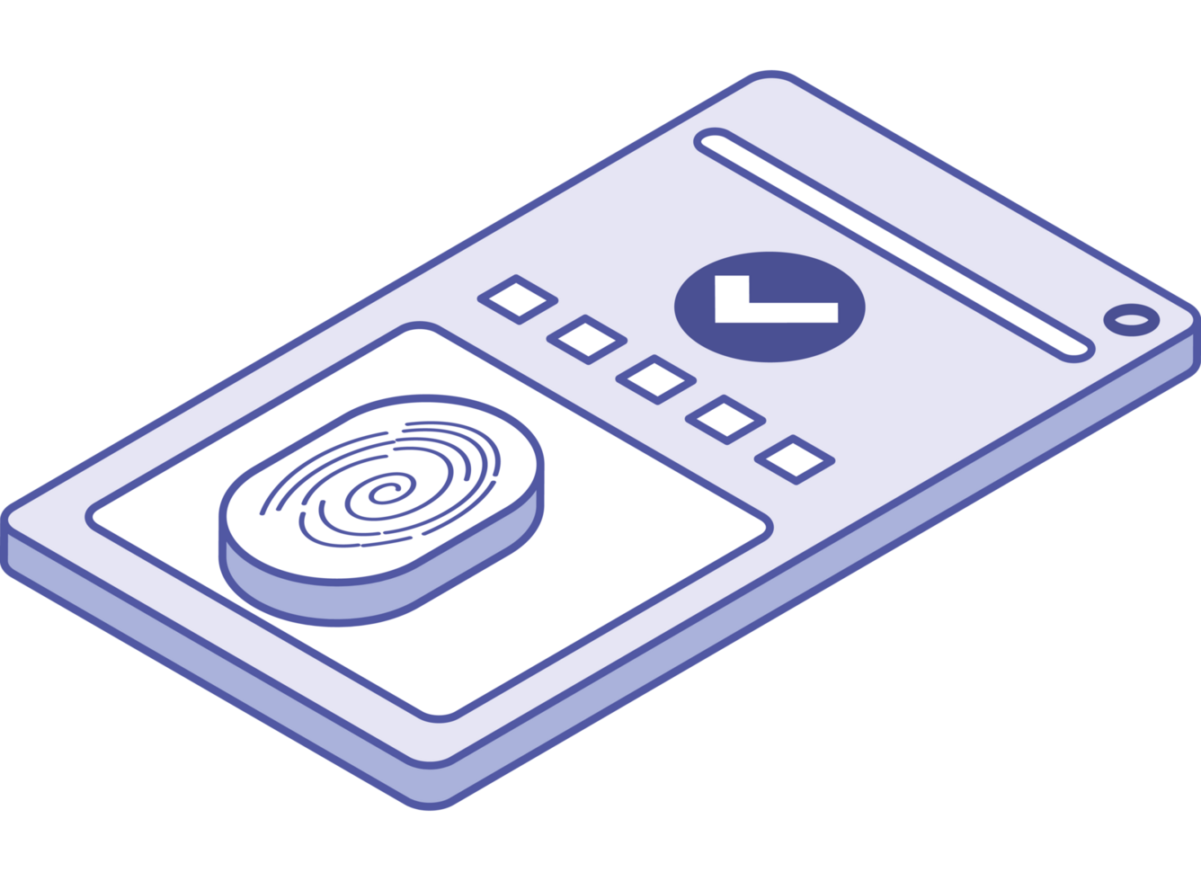 fingerprint security isometric png