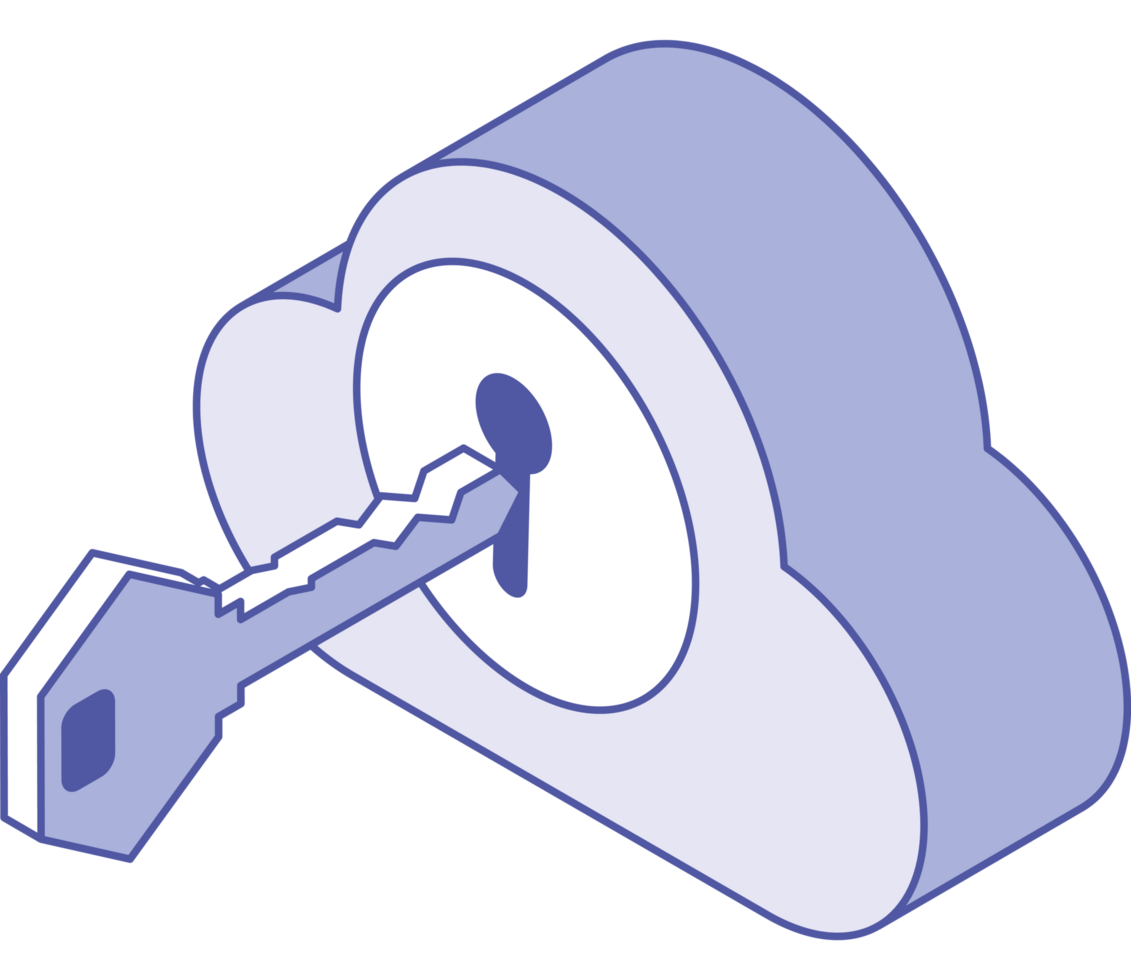 cloud storage security isometric png