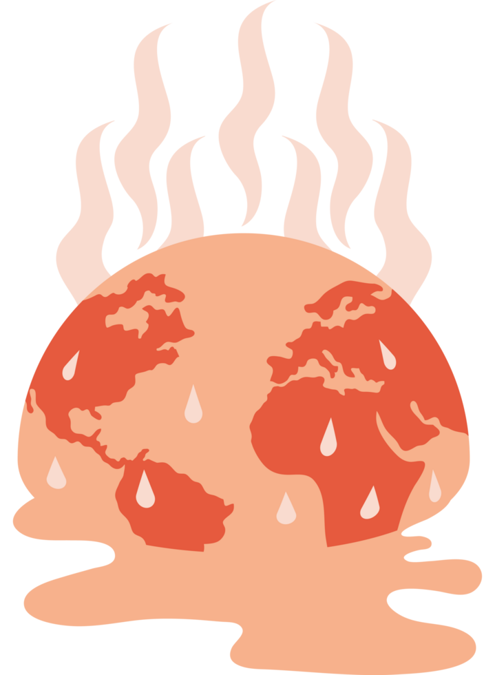 global warming melting planet png