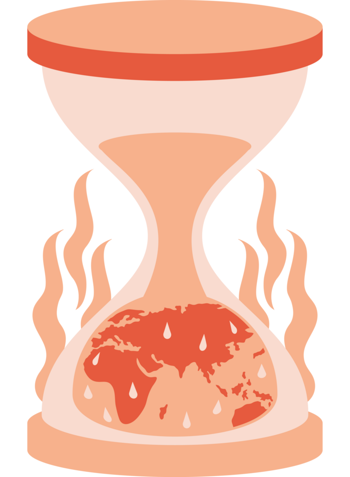 global warming hourglass timer png