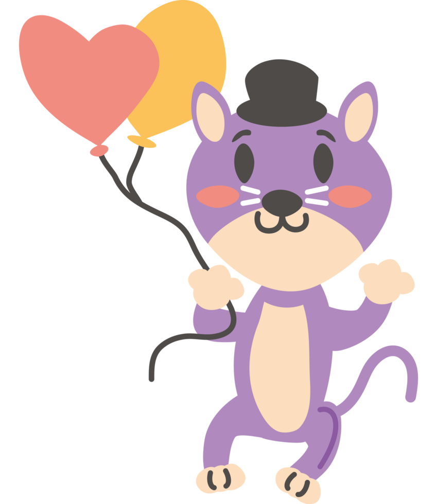 cat animal birthday party png
