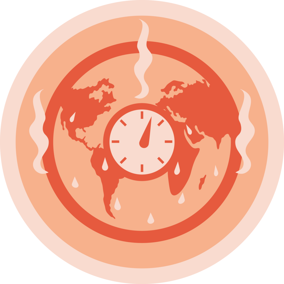 global warming time clock png