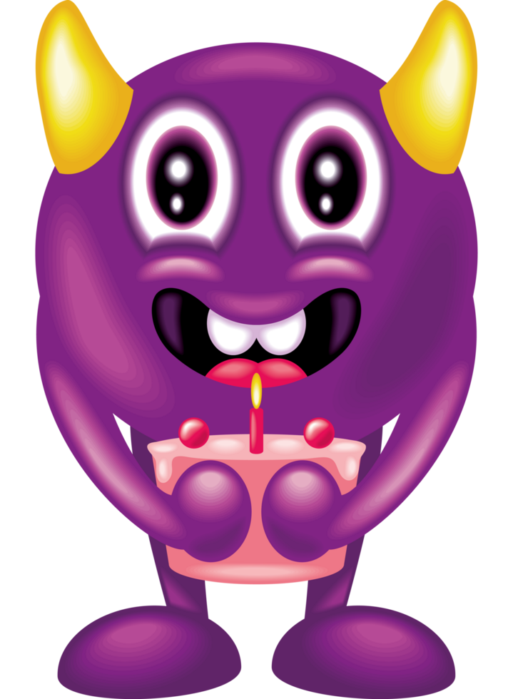 cute monster birthday party png