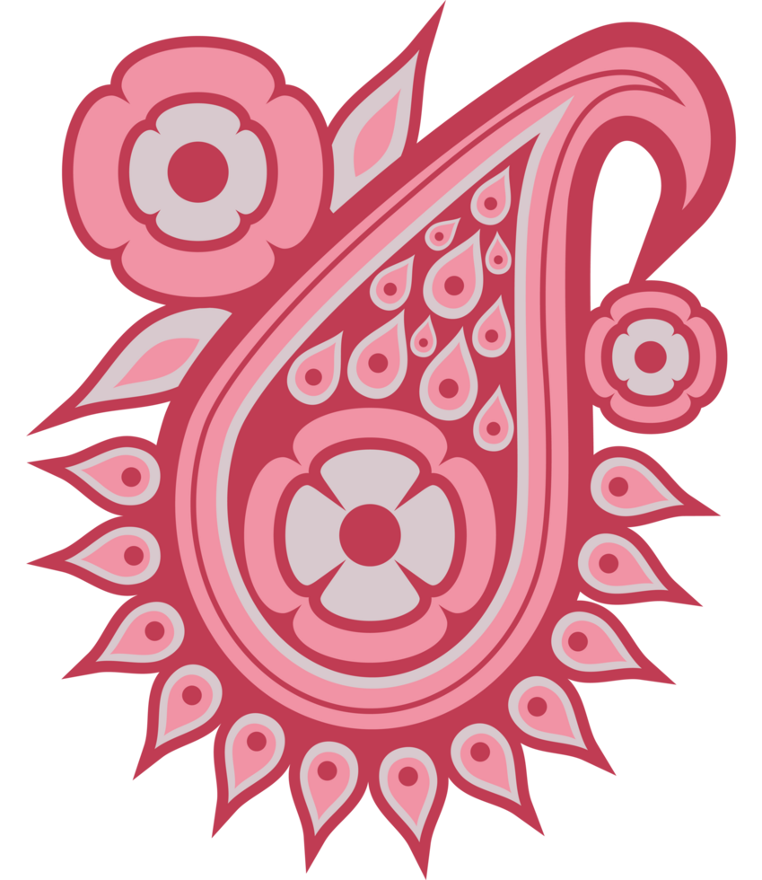floral paisley leaf design png