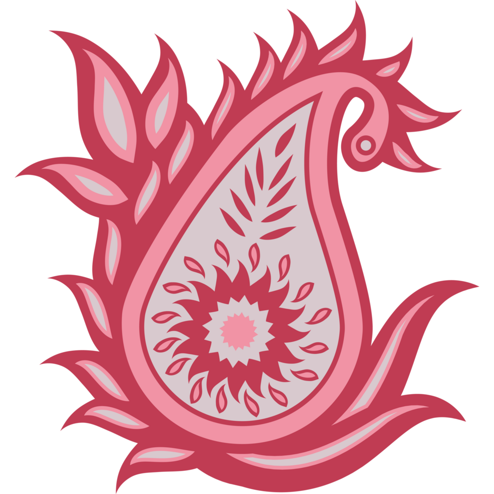 floral paisley ethnic motif png