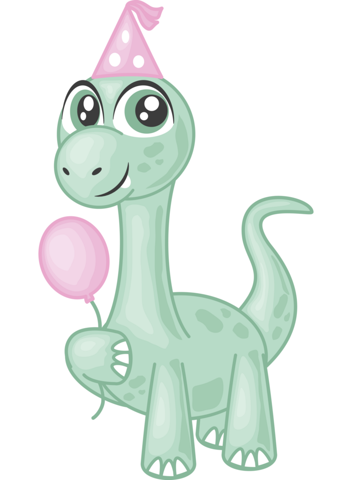 cartoon dino birthday party png