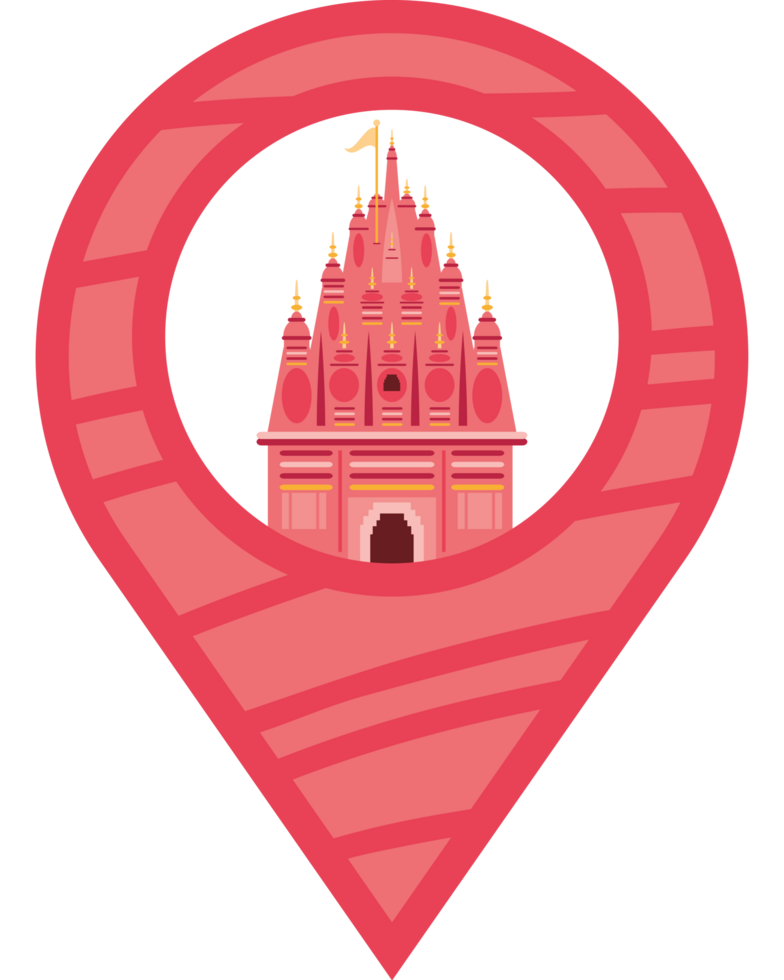 durga temple location map png