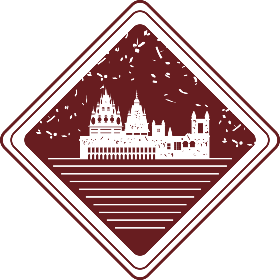 durga temple label design png