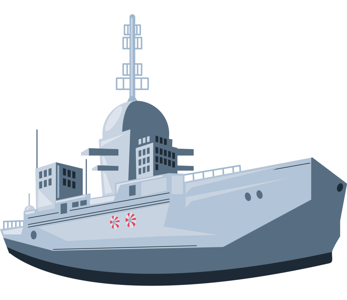 navy ship on white background png