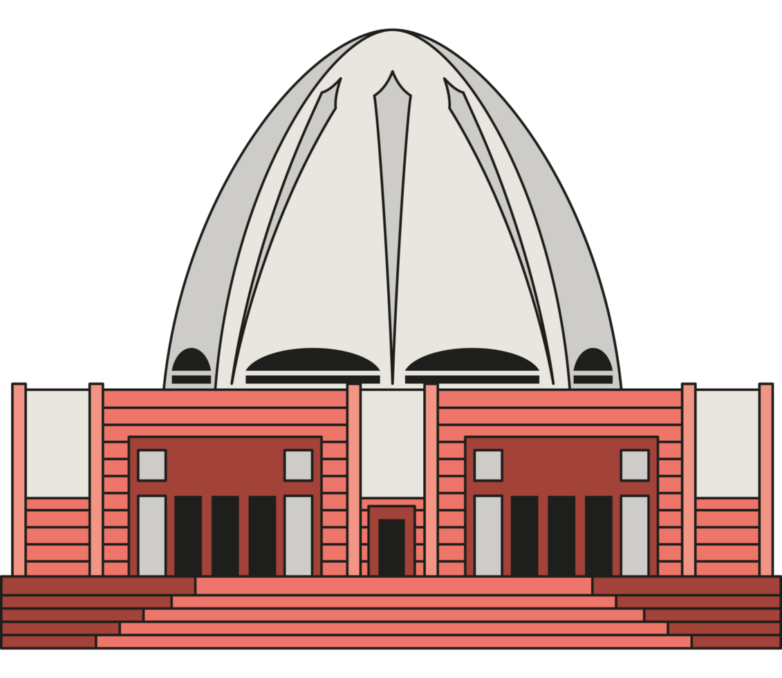 bahai temple on white background png
