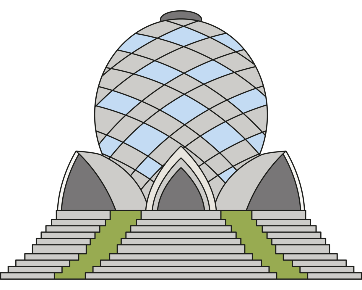 bahai temple building isolated png
