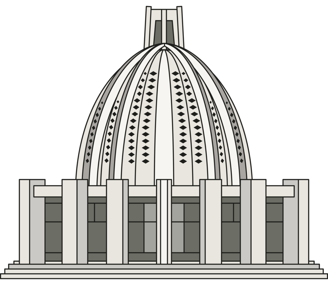 bahai temple structure png