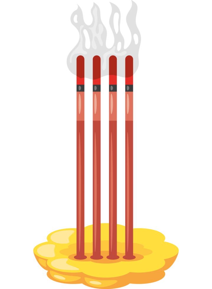 burning incense sticks icon png