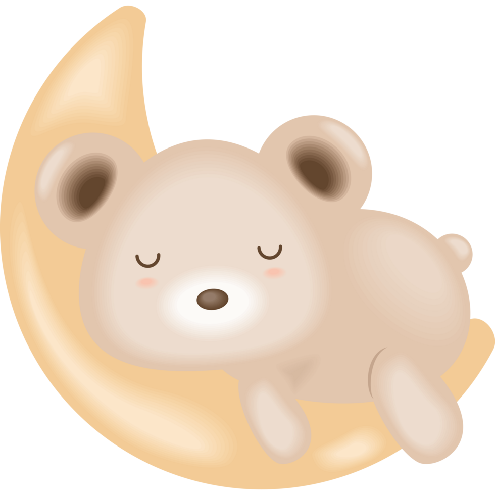 baby shower sleeping bear png