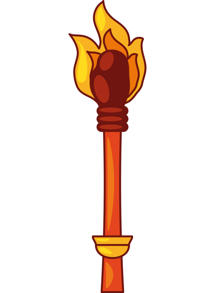 burning torch in holder png