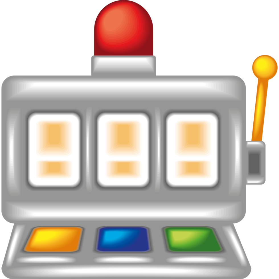 Silver slot machine png