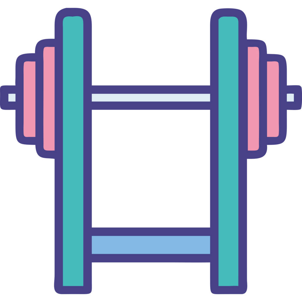 Barbell gym strength training fitness equipment icon png