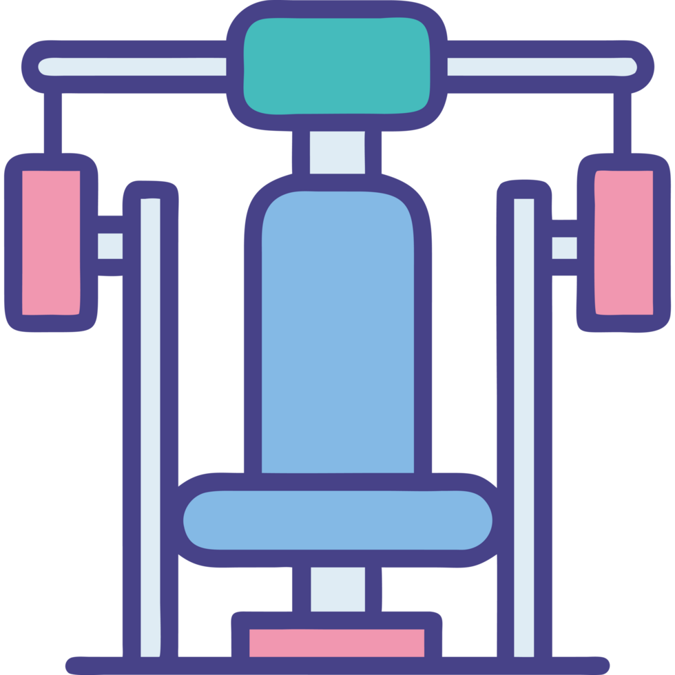 Gym machine strength training fitness equipment icon png