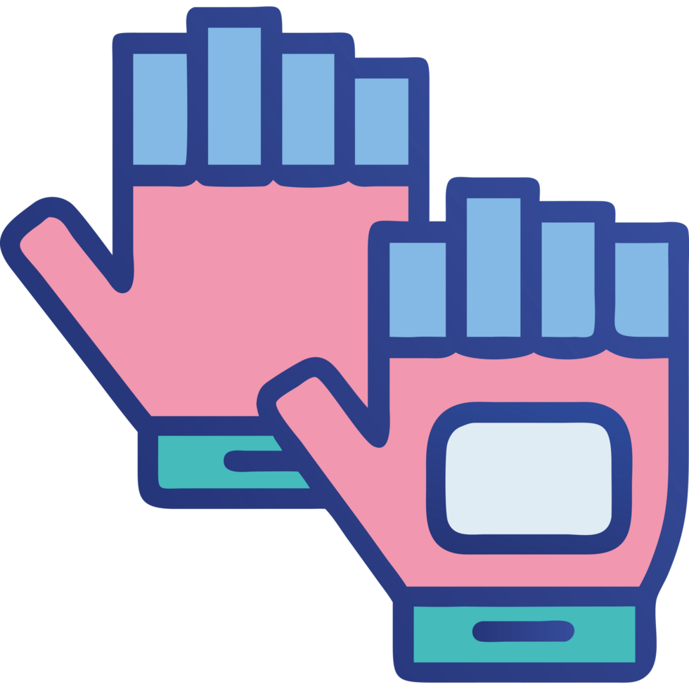 Workout gloves gym strength training fitness icon png