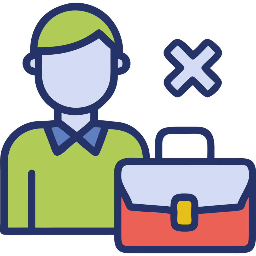 Financial crisis rejected employee icon png