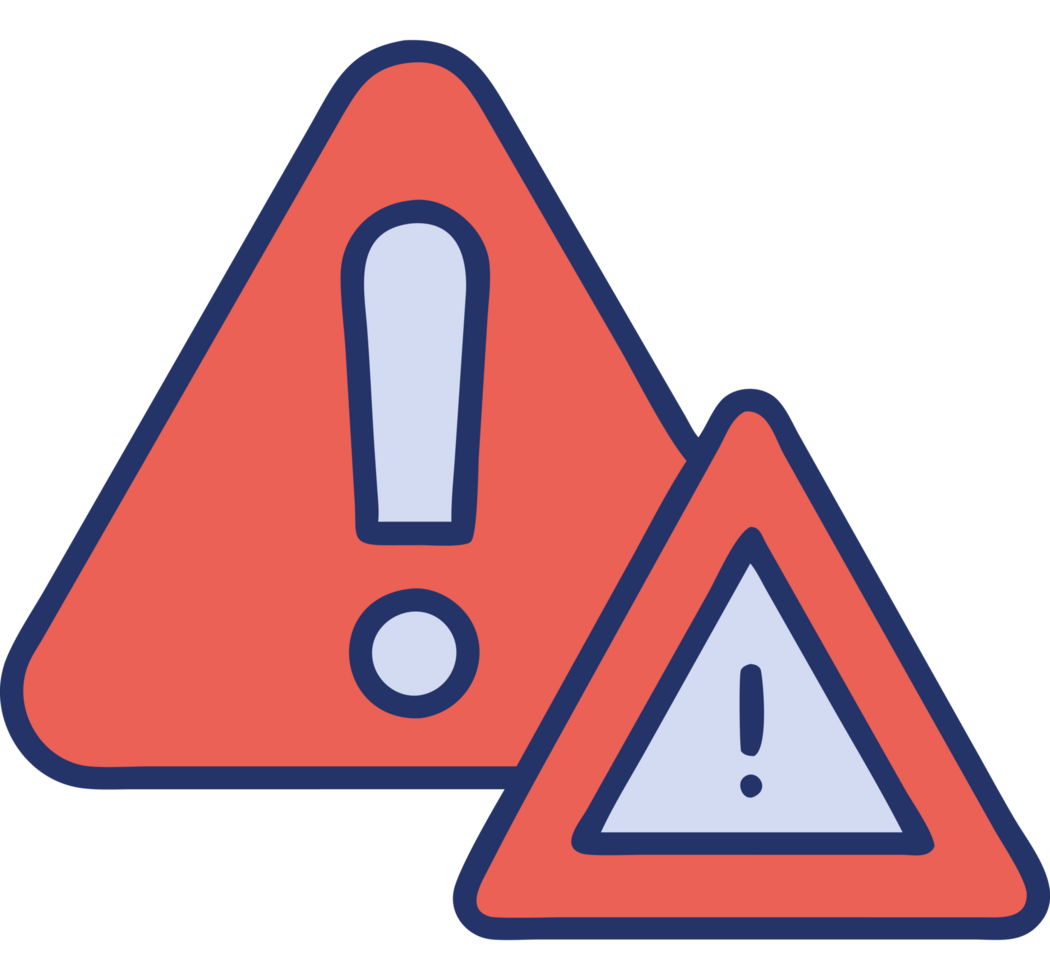 Financial crisis triangle warning icon png