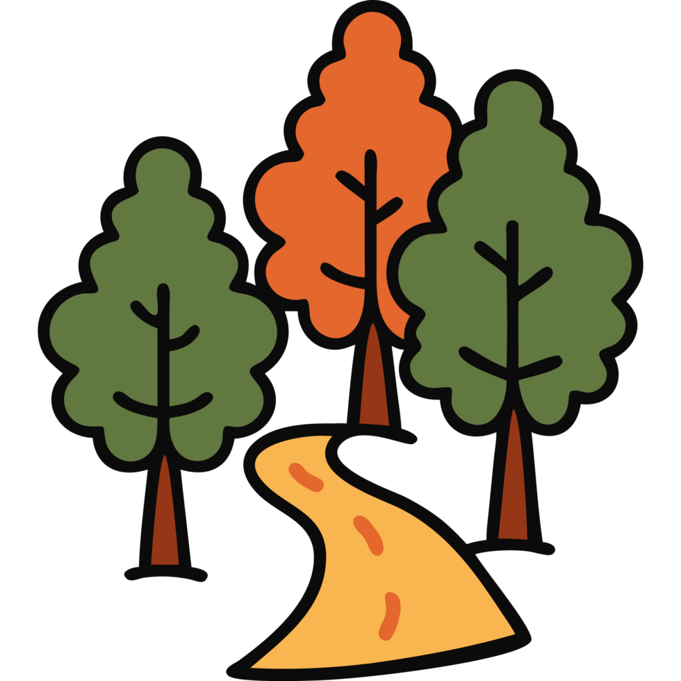 Camping forest trail nature exploration png