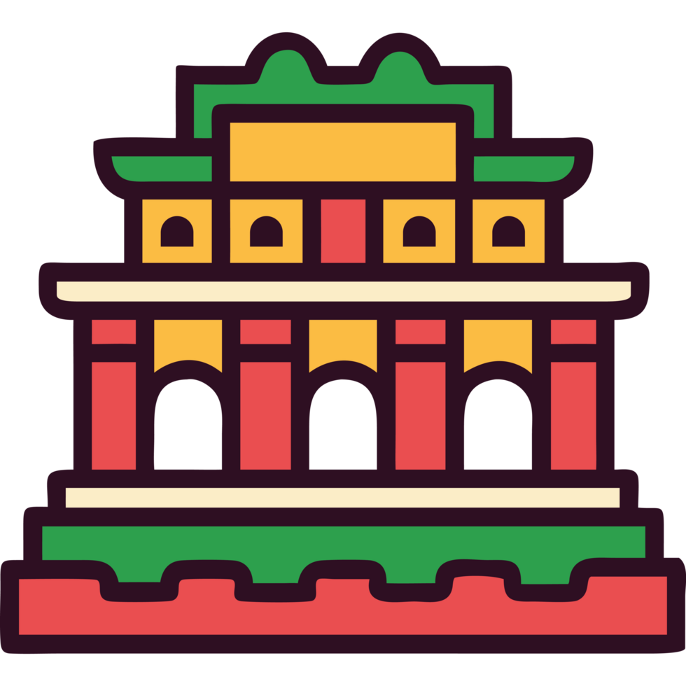 Italian historic building with columns png