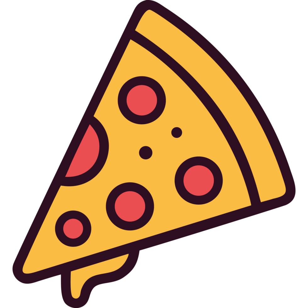 Italian pizza slice with pepperoni and cheese png
