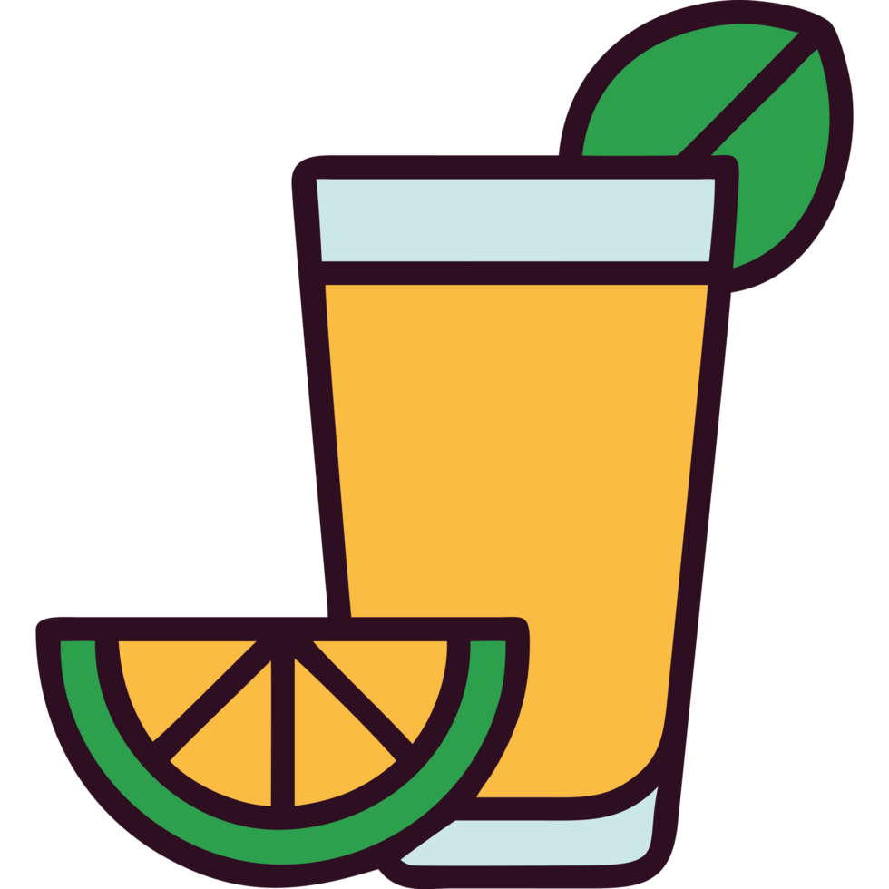 Italian lemonade with mint and citrus slice png