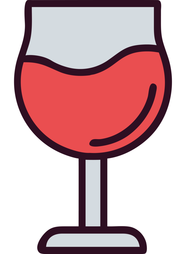 Italian glass of red wine png