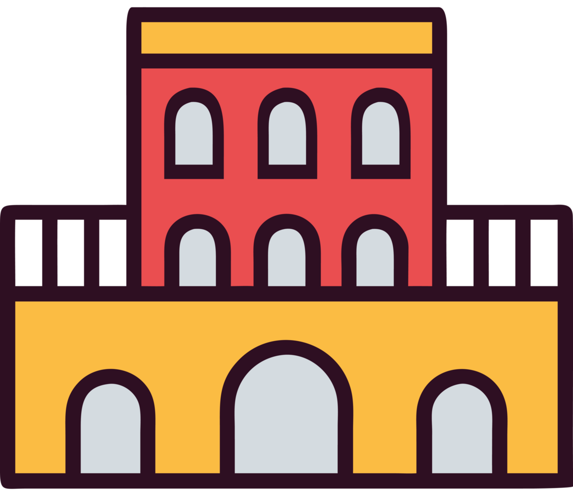 Italian urban building with classical facade png