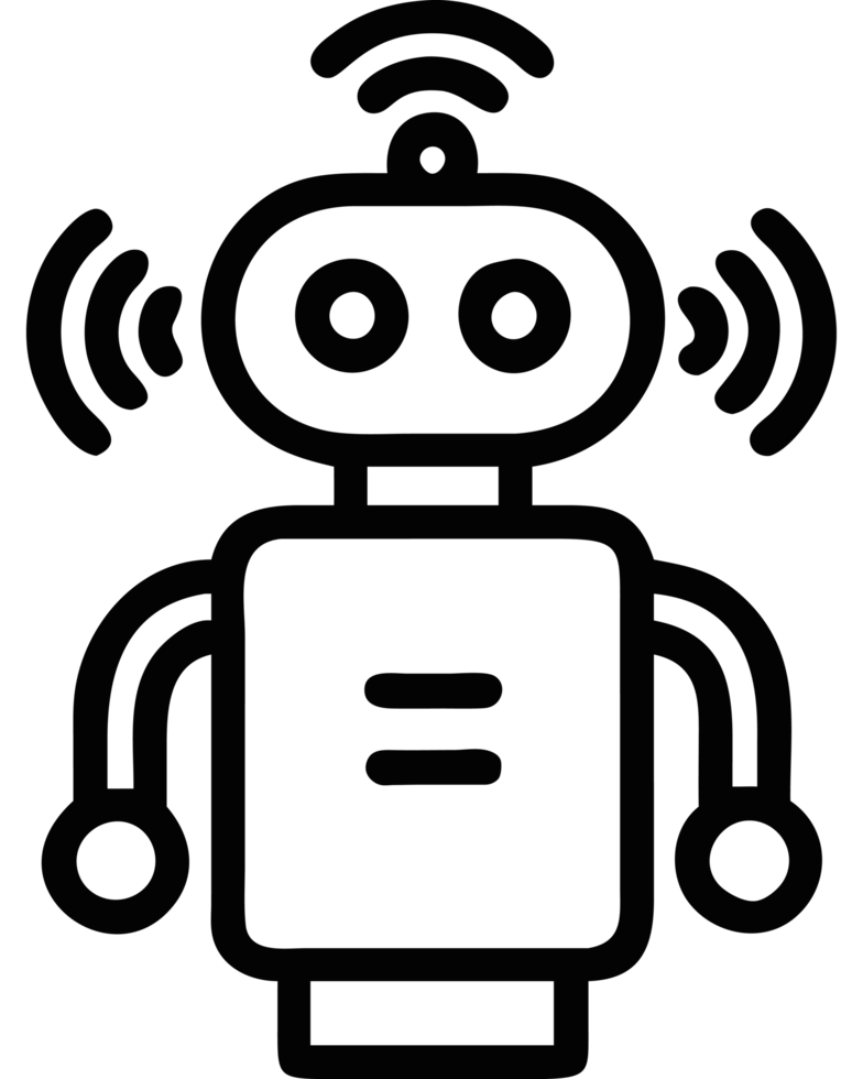 AI robot machine icon png