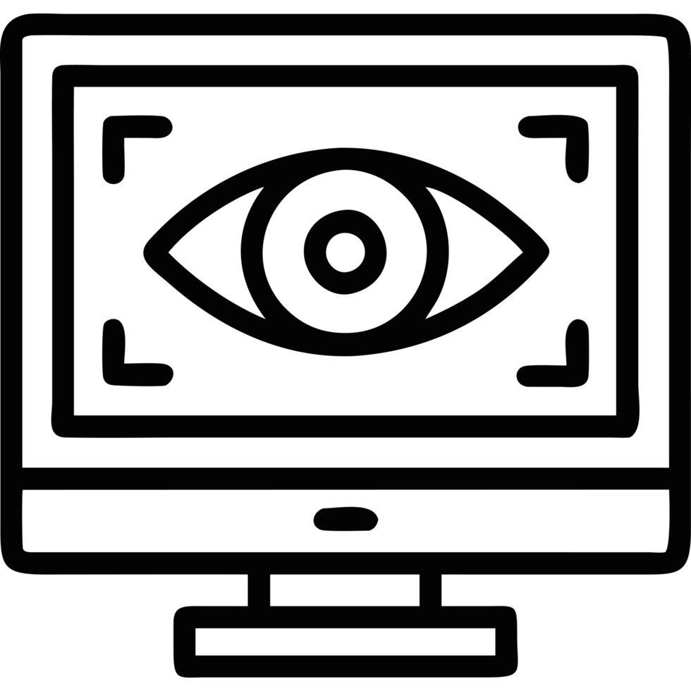 AI computer vision icon png