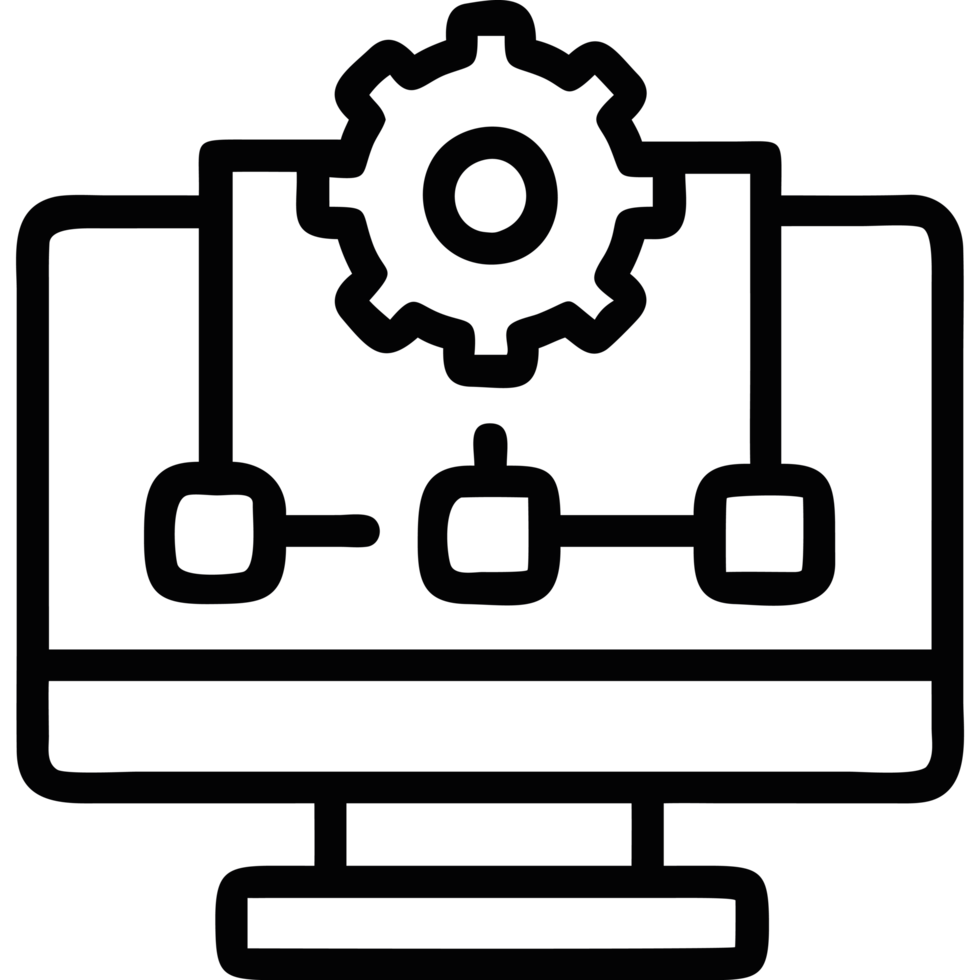 AI data processing dashboard icon png