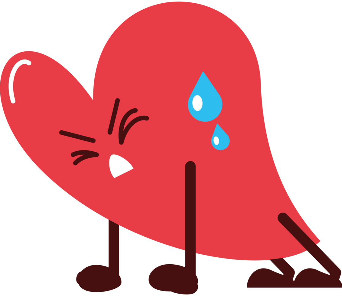Healthy heart sweating after workout icon png