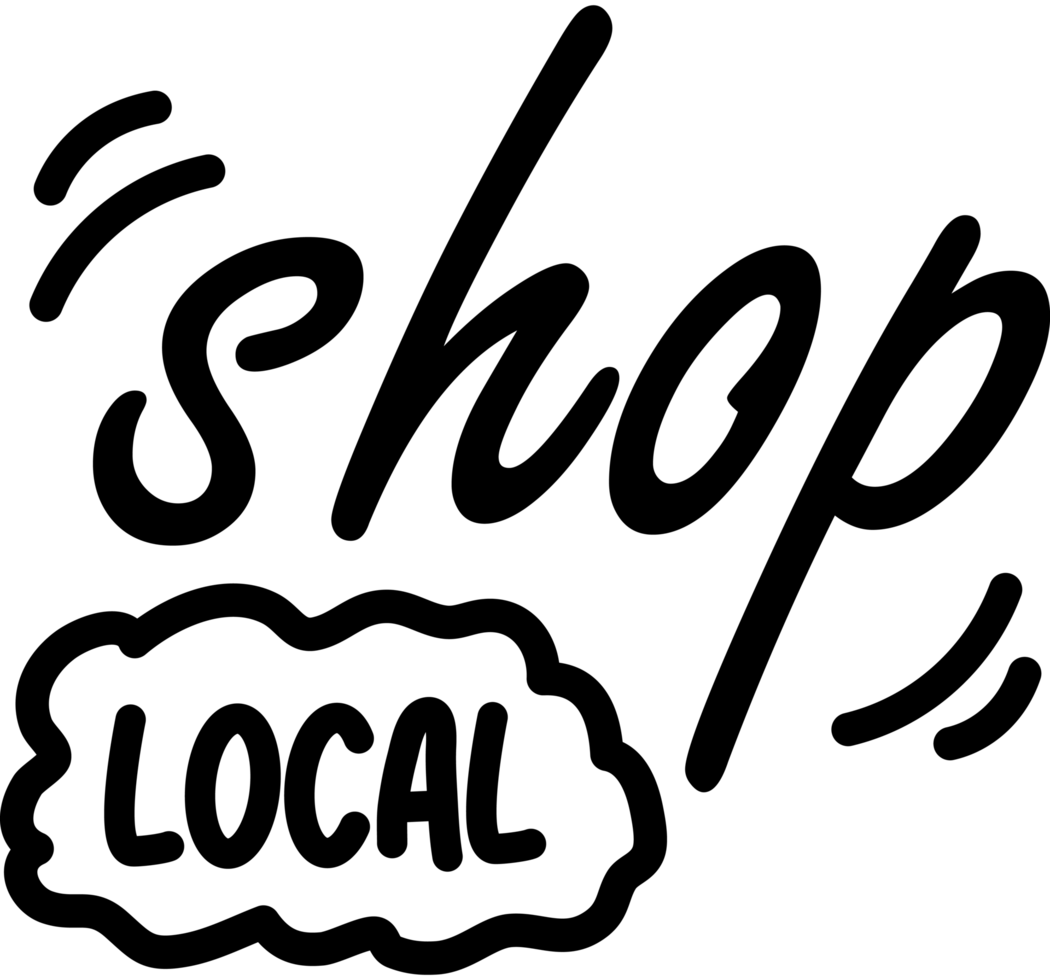 Shop local creative doodle icon png