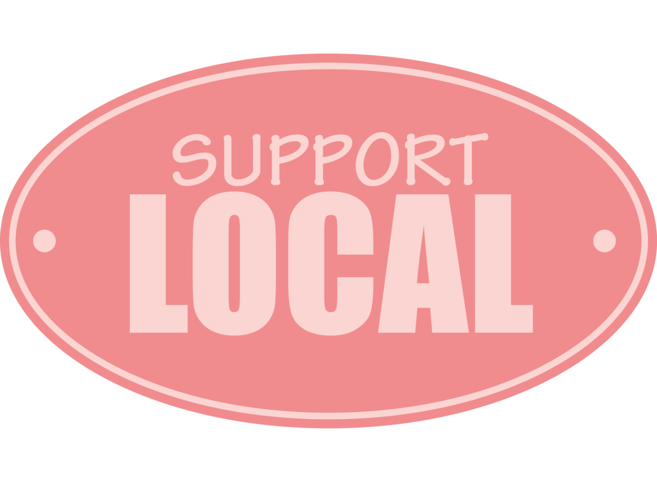 Support local oval badge icon png