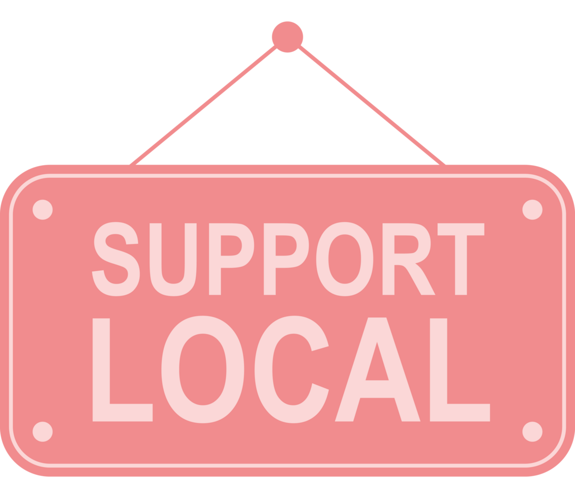 Support local hanging sign icon png