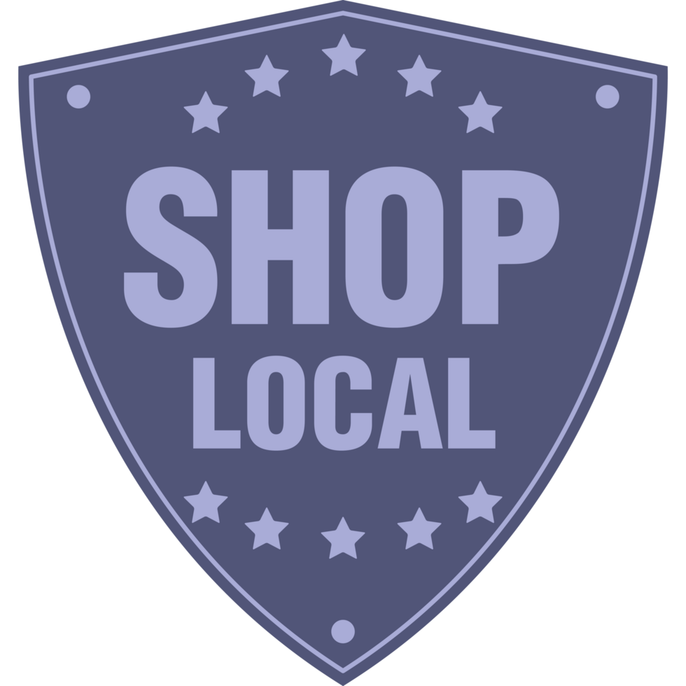 Shop local shield badge icon png
