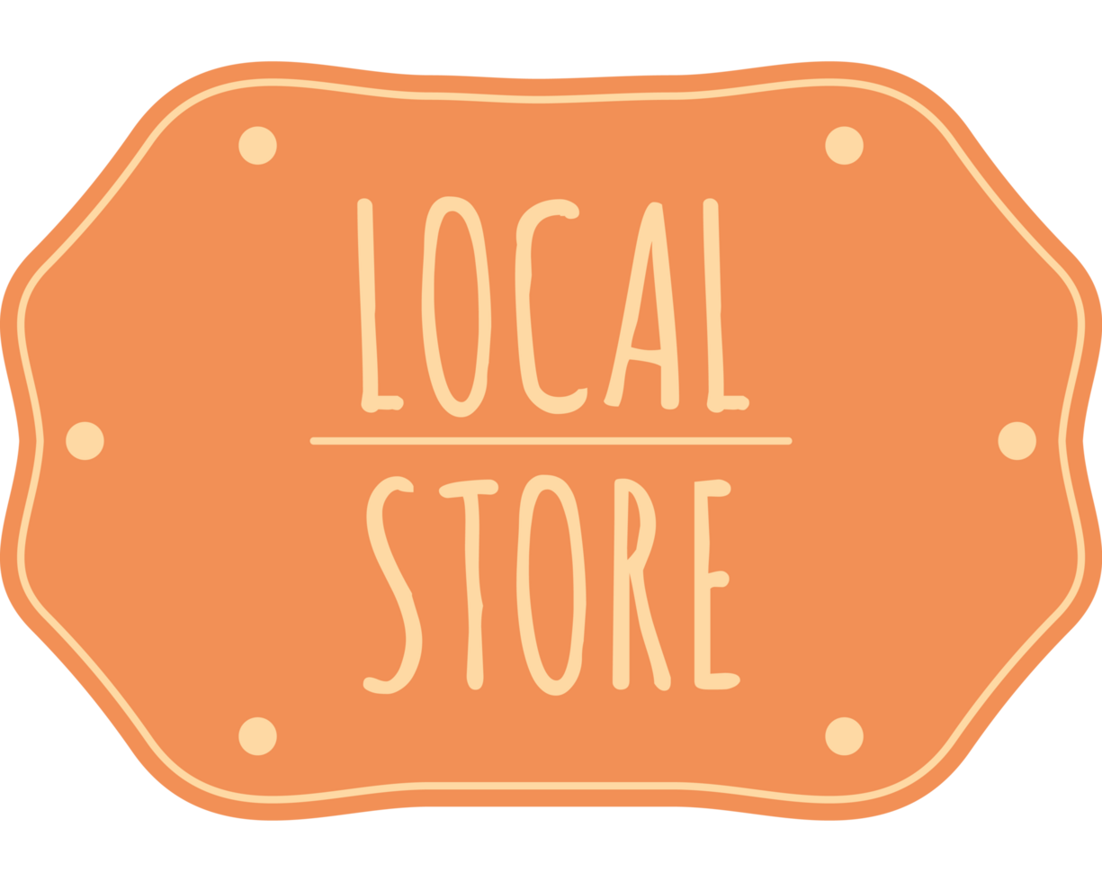 Local store decorative badge icon png